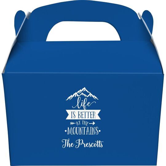 Life is Better at the Mountains Gable Favor Boxes